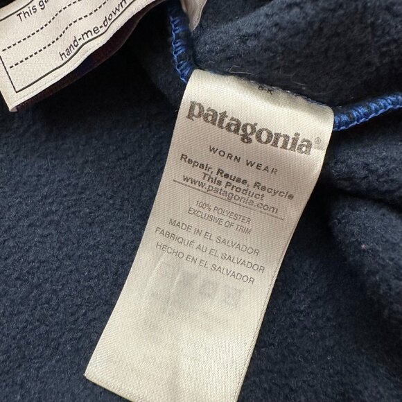 Patagonia Synchilla Jacket Girls L 12 Fleece Snap T Sweater Pullover Logo 65546 - Picture 8 of 12